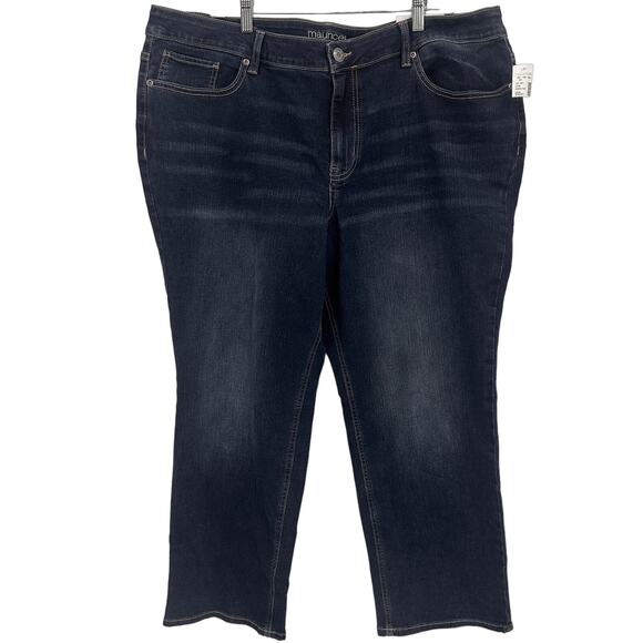 Maurices M Jeans Straight Mid Rise Size 24W Short New With Tags - Picture 1 of 8